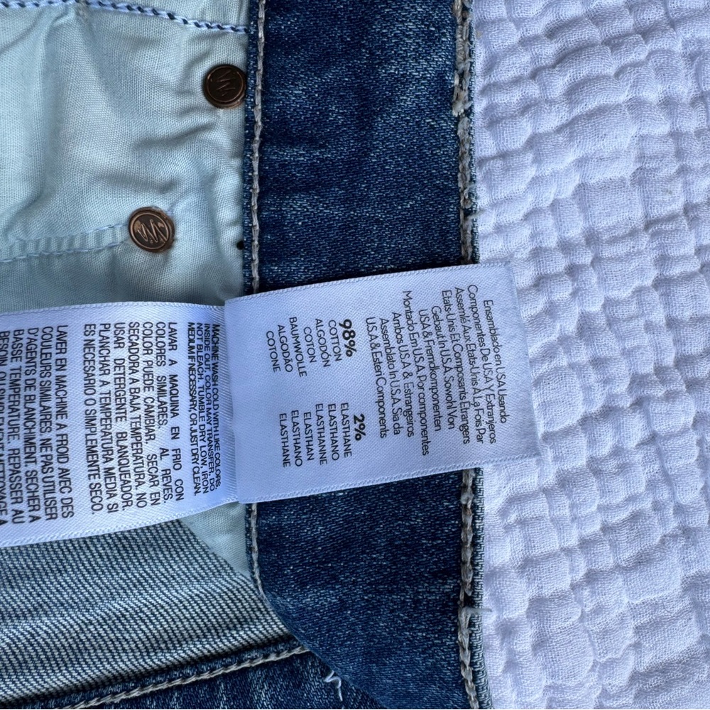 MOTHER Women's Medium Blue Straight Jeans - Picture 6 of 10